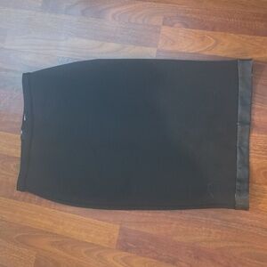 Bar III Classic Black Midi Skirt